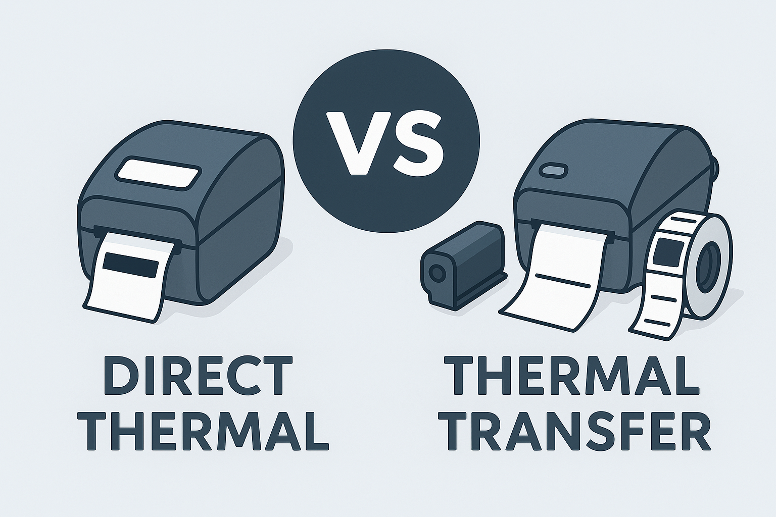 Direkte termisk vs termotransfer: hvad er forskellen?