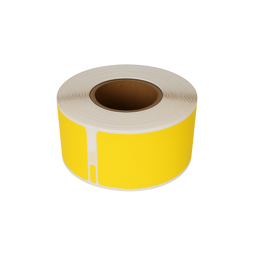 Dymo 99010 kompatible etiketter gul, 28 x 89mm, 130 etiketter