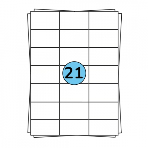 A4 etiketark 70 x 42 mm, 2.100 etiketter