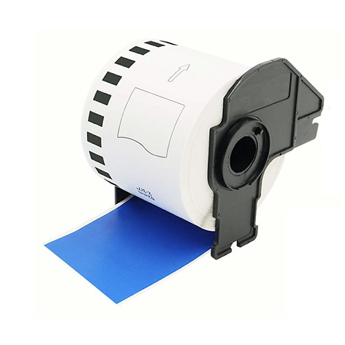 Brother DK-22205 kompatible etiketter blå, 62mm x 30,48m