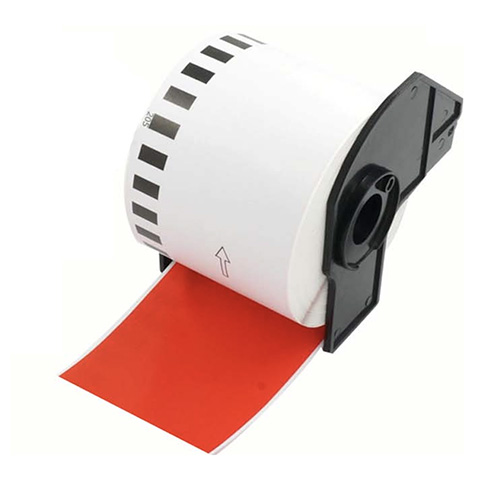 Brother DK-22205 kompatible etiketter rød, 62mm x 30,48m