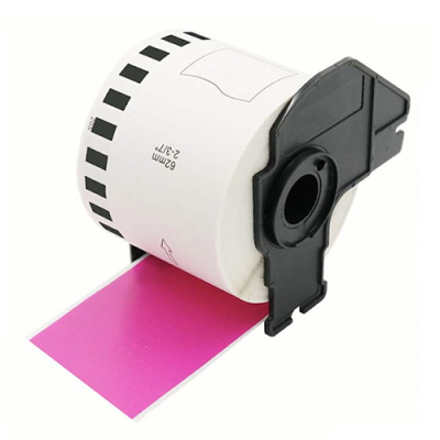 Brother DK-22205 kompatible etiketter pink