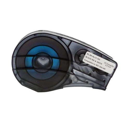 Brady M21-500-499 kompatibel labeltape sort på hvid 12,7mm