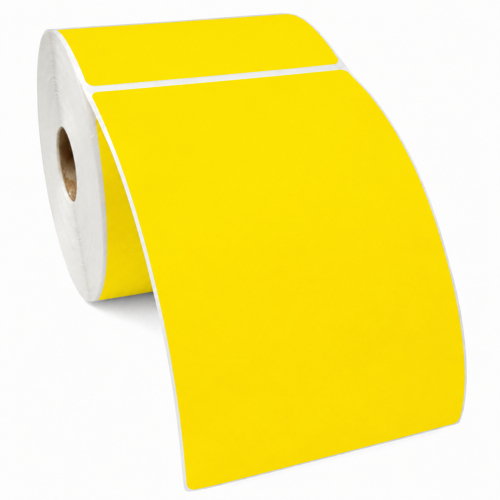 Zebra kompatible etiketter gul, 102 x 210mm, 810 etiketter